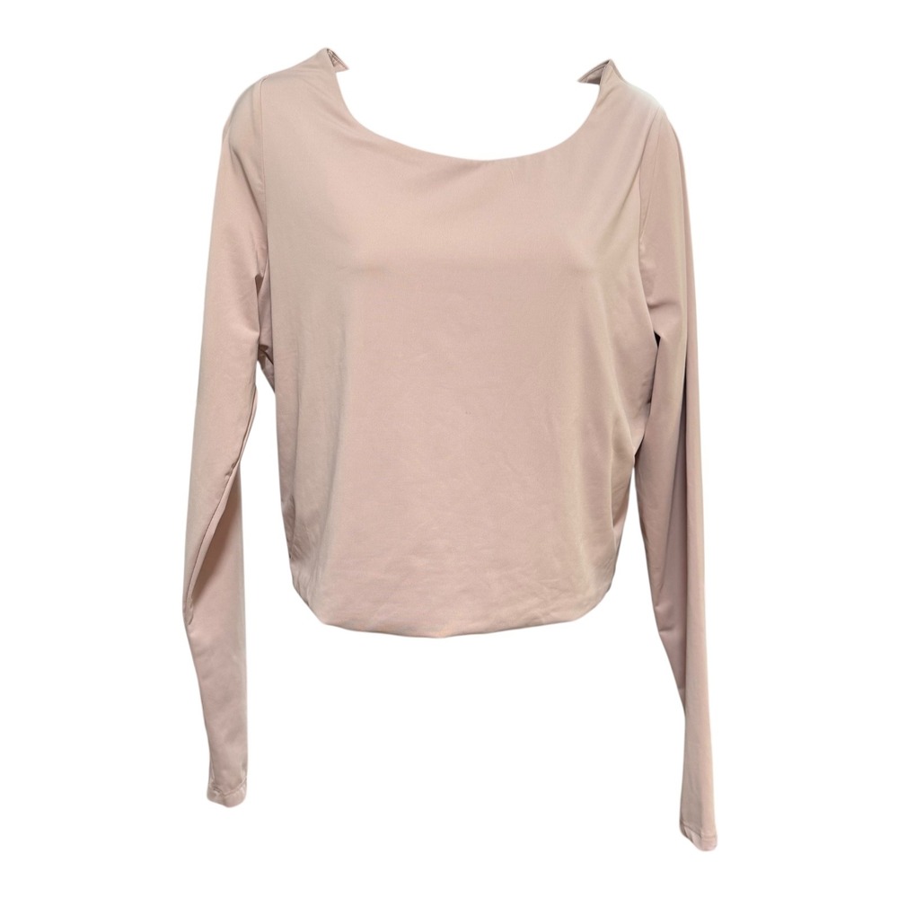Lane Bryant Women's Long Sleeve Cropped Top Pink Size 14‎ 16
